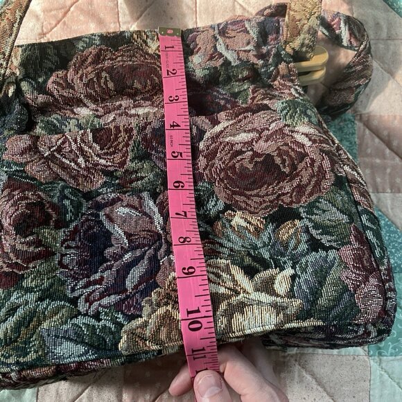 Vintage Tilley Endurables P5 Purse Womens Floral Tapestry Pick Pocket Proof Bag - Picture 13 of 13